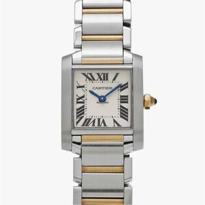 Cartier Silver and Gold Tank Francaise Watch